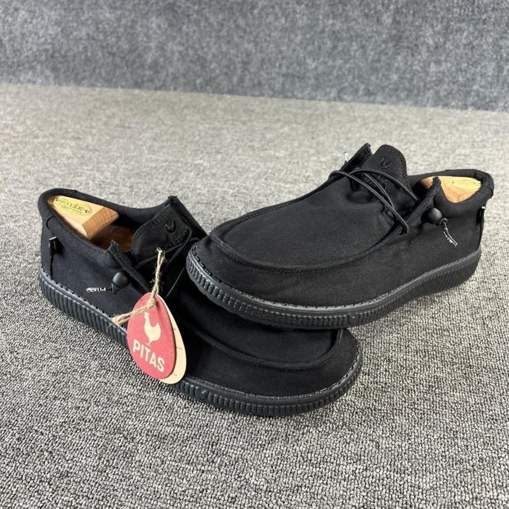 PITAS Shoes Mens 12 Black Slip‎ On Casual Loafers Comfortable WP150 DANI